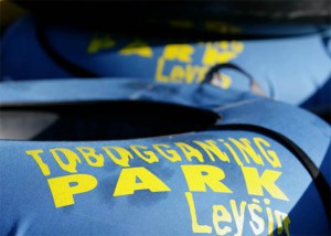 tobogganing de leysin