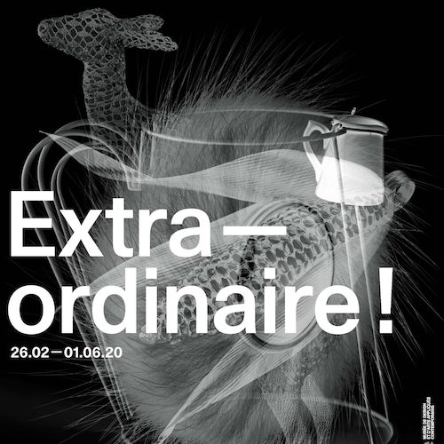 extraordinaire! Mudac, expo, 2020 affiche