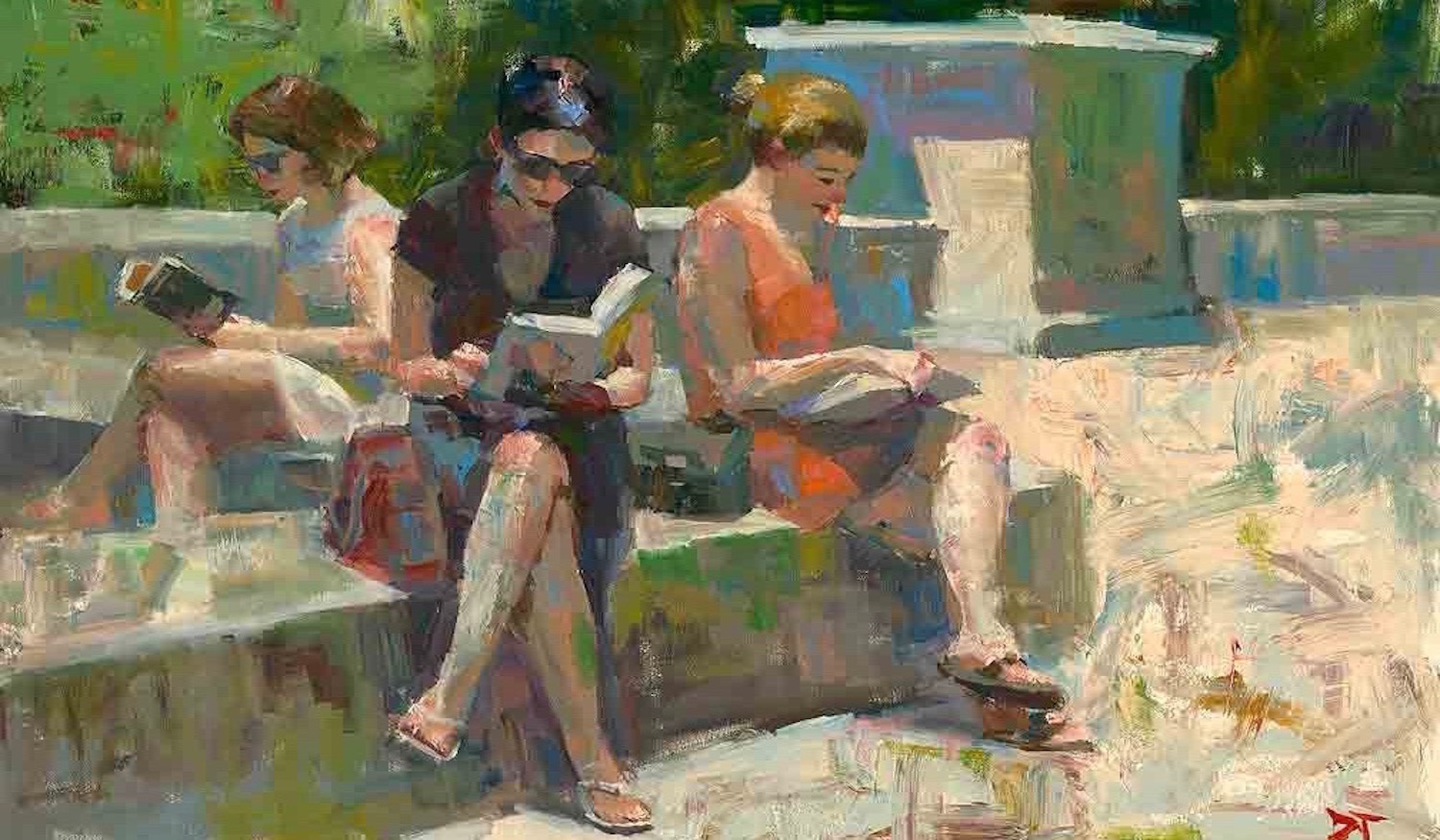 darren thompson, peinture, lecture