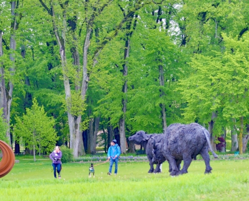 sculpture de Davide Rivalta, chateau de Vullierens, juin 2021