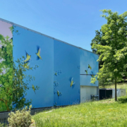 L’oiseau bleu, installation Collectif 1m83, Palais des Nations, Genève L'oiseau bleu, installation Collectif 1m83, Palais des Nations, Genève