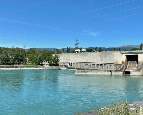 la balade du moulin vert le long du Rhône