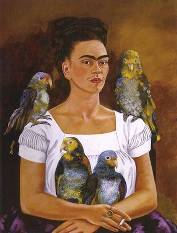 Moi et mes perroquets (1941) par Frida Kahlo