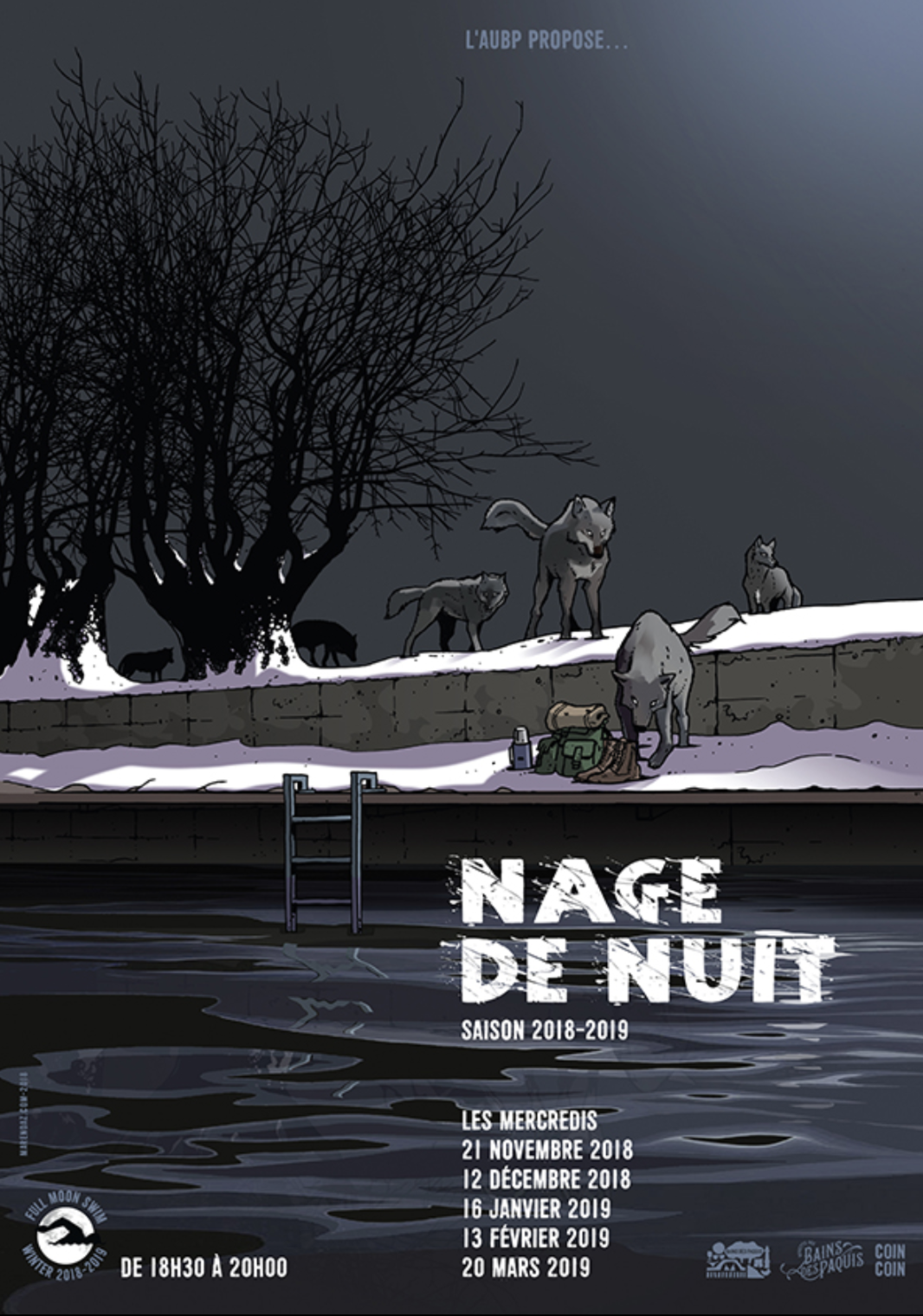 nage de nuit Pâquis 2018