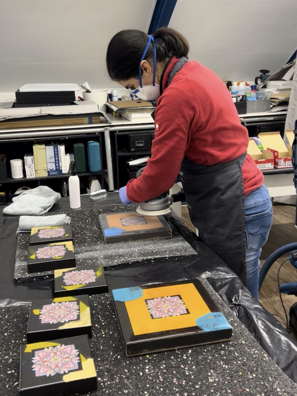 Leia Tatucu in her studio
